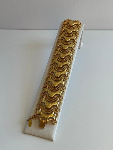 1974 Gold Mandira Bracelet by Monet Devil's Details